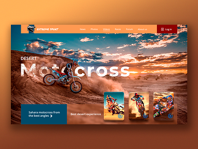 Desert motocross concept concept desert design moto ui web webdesign website website design