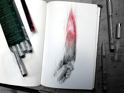 An Expressive Sketch Of A Knife sketch sketchbook traditional art