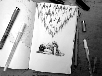 Pain illustration pen and ink penandink sketch sketchbook traditional art