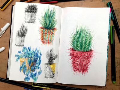 Plants Sketch pen and ink penandink sketch sketchbook traditional art