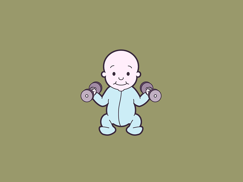Baby Strong by Kurt Iverson on Dribbble