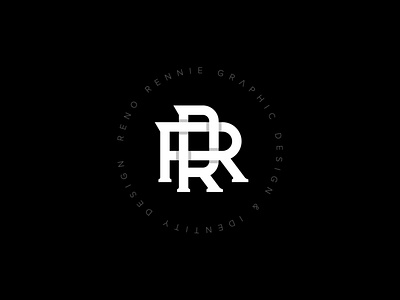 RR Branding black and white logo logo design logodesign logotype reno logo round logo rr icon rr logo
