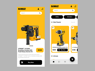 Mobile Web Site Dewalt design graphic design ui ux web design website