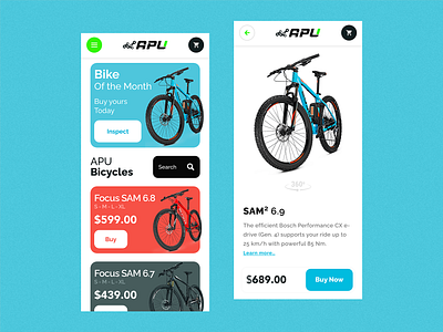 Bicycle Mobile Site bicycle design graphic design mobile ui web design website