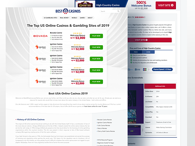 Web Design Best us Casinos design gambling sites graphic design ui web design website
