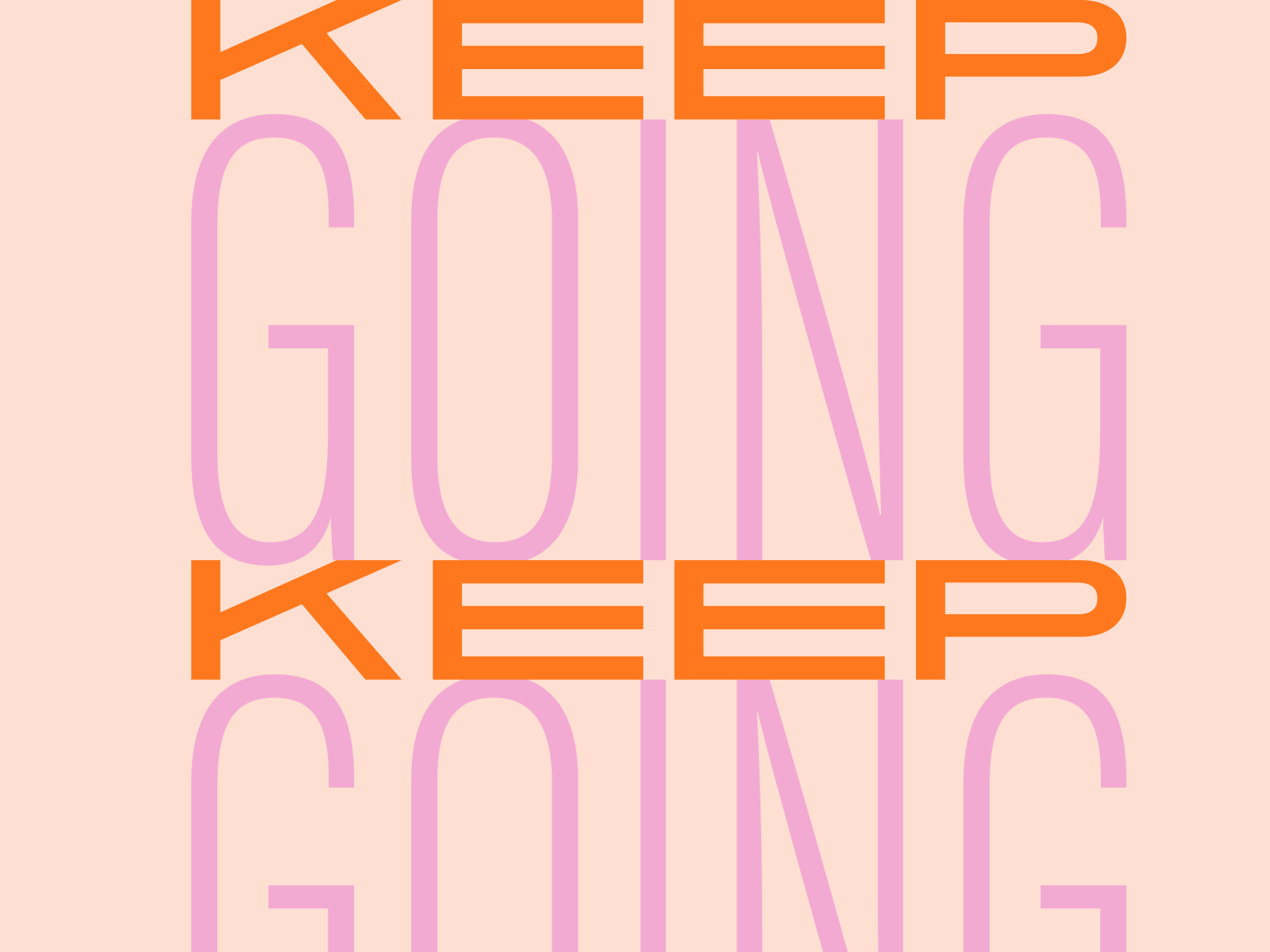 Keep Going animated gif typography