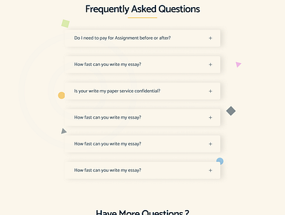 FAQ Section faqs ui ux