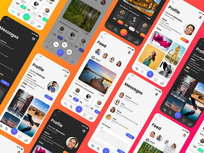 Social Media app concept (1) android animation app branding concept design friends illustration ios mobile social social media social media design socialmedia ui ux