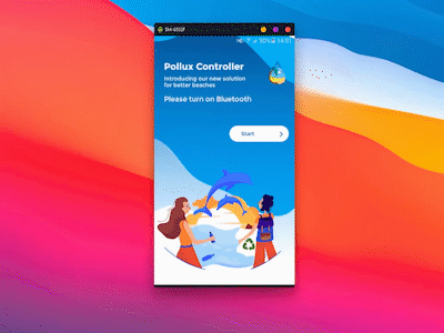 Animated Splash Screen : In-App Preview android animated animated gif animation app beaches design illustration landingpage mobile pollution pollux splash ui ux