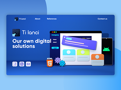 TiLanci Website Home Screen android animation design ui ux web website