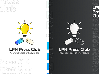 LPN Press Club Logo branding club facebook icon illustration instagram logo press social media vector
