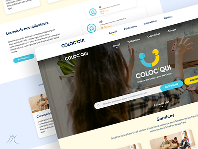 Coloc'Qui Website design agency design flat flatsharing housing project renting ui website