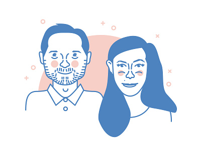 Avatar Couple avatar couple cute icon illustration minimal portrait