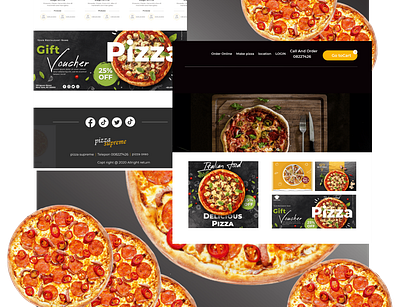 Pizza Heart branding icon logo pizza pizza menu pizzeria typography ux vector web website