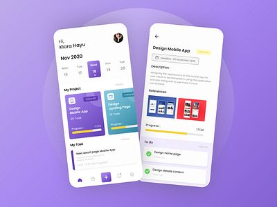 Mobile Exploration - Task Management App design flat flatdesign management app mobile task taskmanager ui uiux