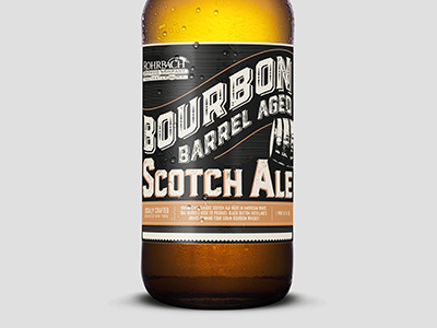 Bourbon Scotch Ale Label aged ale beer bourbon classic craft label local packaging scotch type vintage