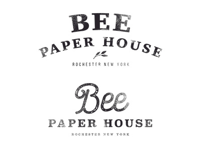 Bee Paper House Rebrand classic design ideation logo type vintage
