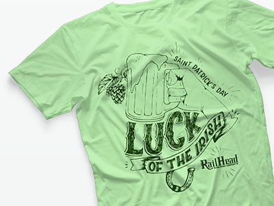 St. Patrick's Day Tshirt apparel craft beer design graphic green handlettering illustration lettering luck shirt st. patricks day tee