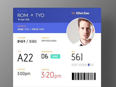 New digital ticket/pass download e ticket flight free freebie ticket ui