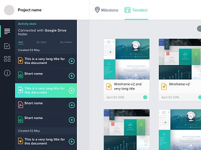 A visual repository management - wireframe