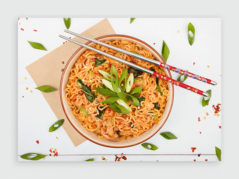 Nongshim Product Site Photography food food styling noodles photography product website