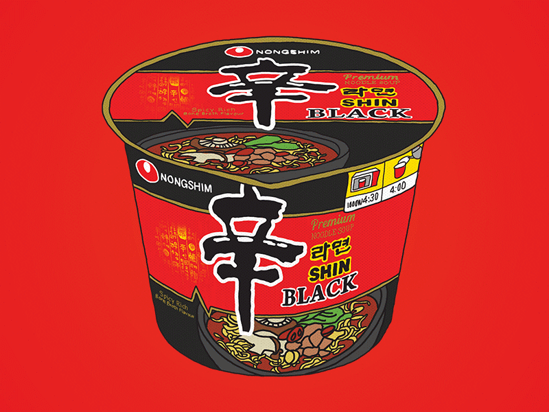 Shin Ramyun Illustrations colour design digital drawing food illustration website
