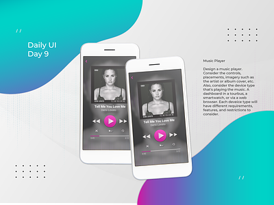 Day 9 - Daily Ui dailyui day9 music music app music page music player ui ux