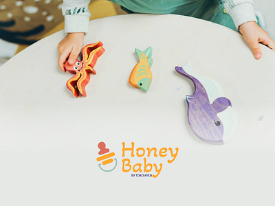 Logo Honey Baby baby babyshop branding design funnylogo idenity logodesign logos simple logo toys toystore