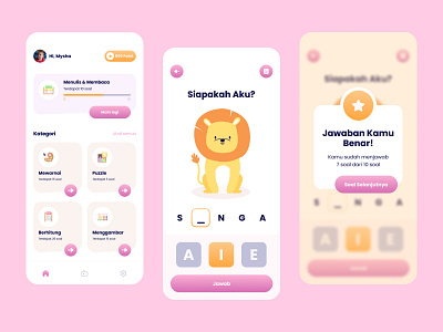 Kids Education - Mobile app app child clean design education kids mobile app online course play ui uiuxdesign ux