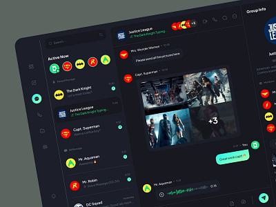 Web Messenger Concept app chat chat app chat box conversation dark dark mode dashbaord messenger dashboard dashboard dc comics design inbox interface messenger messenger dashboard mobile social ui uiuxdesign ux