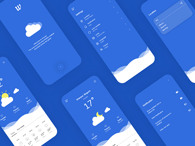 Windy Weather App android app design application ui ios app design mobile app ui ui uiux design ux weather app