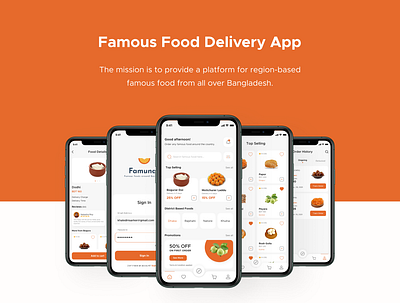 Food Delivery Mobile App android app design application ui information architecture ios app design mobile app design mobile app ui ui user experience ux