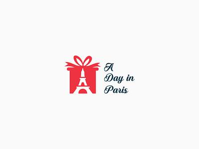 Abstract A Day in Paris logo address card decoration design europe france gift gifts holiday icon illustration logo paris paris france poster red text tourism travel wish