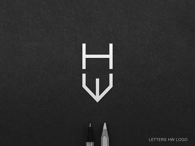 Letters HW logo concept corporate h hw icon initial letter logo logotype monogram sign simple symbol trendy w