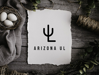 Arizona Ul logo arizona cactus design emblem graphic icon letters logo sign style symbol tourism travel ul logo vintage