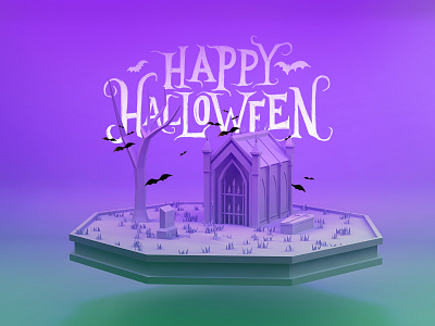 Happy Halloween 3d art 3ddesign bat cinema4d colors design halloween halloween bash halloween flyer haunted house photoshop