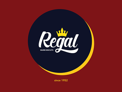 Regal Marie Biscuits New Logo Concept branding design flat logo minimal