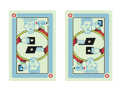 Process business/playing cards branding design illustration