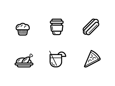 Food Icons - Outline design food icons illustration ui