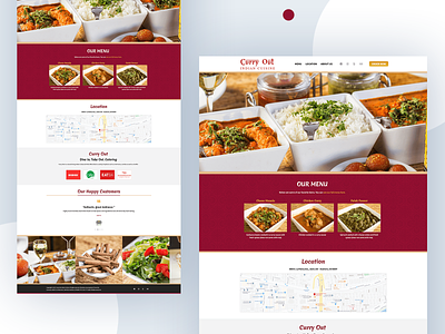 Curry Out - Restaurant Website branding design illustrator seo ui ux web website