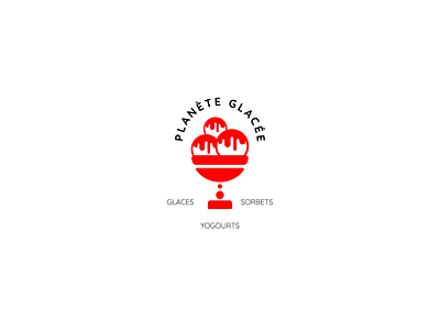 Planète Glacée branding icecream logo