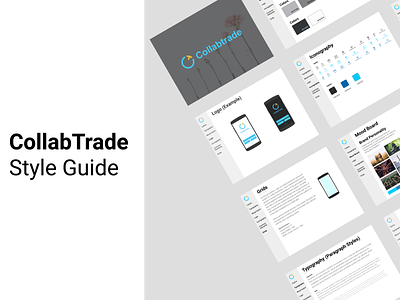 CollabTrade Style Guide app app design branding design layout mobile app mobile apps design mobile design mobile ui styleguide styleguides ui uiux ux