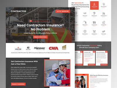 Contractor - Landing Page Insurance Contractor