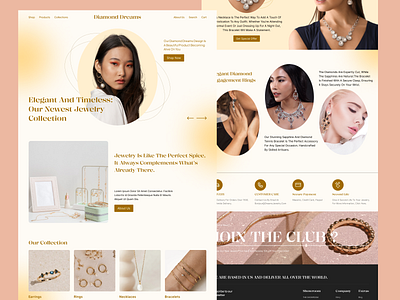 Jewelry eCommerce Landing Page agency b2b branding clean design ecommerce finance graphic design jewelry landingpage logo luxury marketing professional ui ux website woman