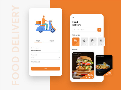 Food Delivery App Design android app app app concept app design app development concept delivery app design food app food app design food delivery app design illustration