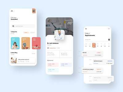 Doctor Appointment Booking App Concept android app app booking app clean colors creative design doctor app doctors experience medical medical app uiuxdesign