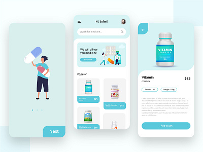 Medicine Delivery App Design app design app development app screens application delivery app health healthcare medical medicine medicine delivery mobile app design on demand app
