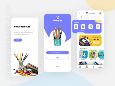 Online Stationary Selling App Design Concept