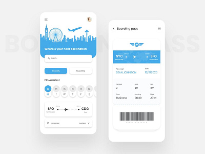 Boarding Pass App Design android app app concept app developer app development appdesign application boarding pass boardingpass business clean concept concept design designers flight boarding pass app design mobile app design ui ux