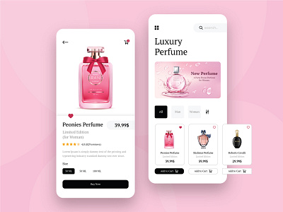 Perfume Store App Design